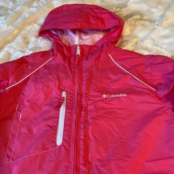 - Columbia Pink Windbreaker Jacket Girls Size 14/16 - Picture 10 of 13